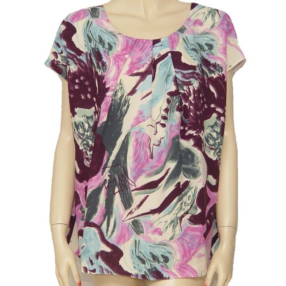Vintage MARNI oversized abstract print top IT 44 - Picture 1 of 5